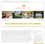 COOL HOLIDAY PROPERTIES FOR A HOT SUMMER. CHECK OUT OUR PLUSH PADS FOR A SUMMER HOLIDAY�