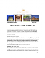 UNIQUE LOCATIONS TO SAY 'I DO'