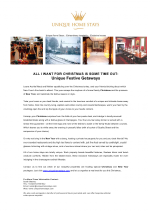 ALL I WANT FOR CHRISTMAS IS SOME TIME OUT: UNIQUE FESTIVE GETAWAYS