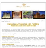 UNIQUE LOCATIONS FOR HEN PARTIES, WEDDINGS AND HONEYMOONS