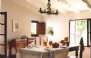 Open plan rustic dining and kichen